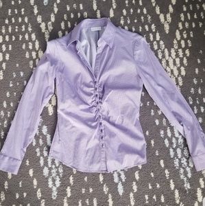 New York & Company striped button down shirt sz S